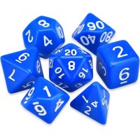Набір кубиків для настільних ігор Games 7 Days Opaque 7 Dice Set - Blue (g7dopaq05)