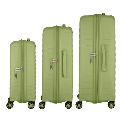 Набір валіз 2E Aero (L+M+S), оливково-зелені (2E-SPP-AERO-SET3-MG)
