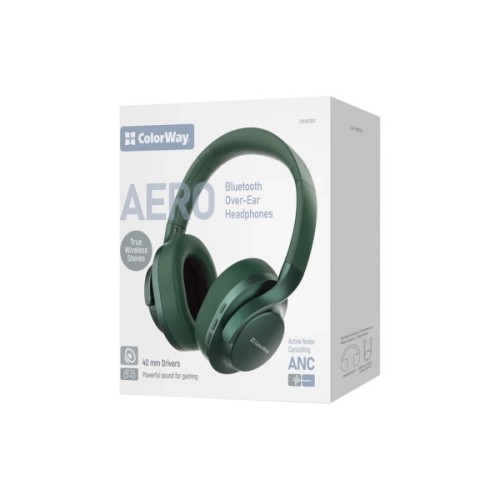 Навушники ColorWay Aero ANC Green (CW-HBT02G)