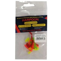 Силікон рибальський Harpoon Опариш 12*2мм П/Е європідвіс Color mix 50шт (7407000011839)