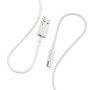 Дата кабель USB 2.0 AM to Micro 5P 1.0m 2.4A white Denmen (D22V-WH)
