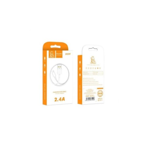 Дата кабель USB 2.0 AM to Micro 5P 1.0m 2.4A white Denmen (D22V-WH)
