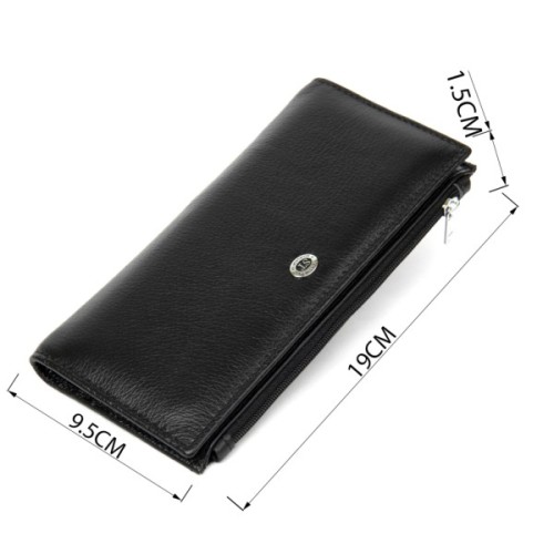 Гаманець ST Leather Шкіряний Чорний (19378)