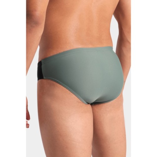 Плавки Arena Stripe Swim Briefs 007929-650 оливкй, чорний 90 (3468337395294)