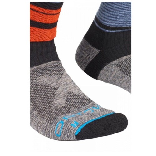 Шкарпетки Ortovox All Mountain Mid Socks Warm Mns multicolour - 42-44 - сірий/помаранчевий (025.001.0125)