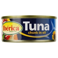 Рибні консерви Iberica Тунець цілий в соняшниковій олії 150 г (8436024298949)