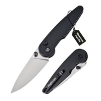 Ніж Hightron Birdidi, D2, алюміній, чорний, сатиновий клинок (HK06BLKS)