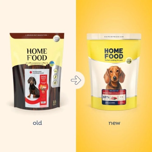 Сухий корм для собак Home Food ADULT MINI Grain-free hypoallergenic з качкою та індичкою 300 г (4820290090194)