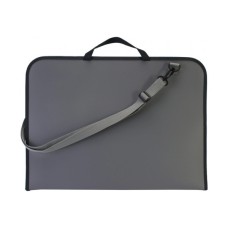 Папка - портфель Maxi А2 пластиковий на блискавці, сірий (MX30042)