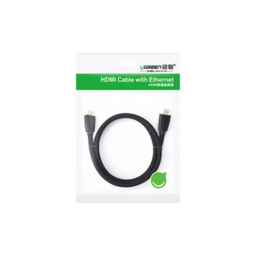 Кабель мультимедійний HDMI M to HDMI M 2.0m braided HD118 black Ugreen (40410)