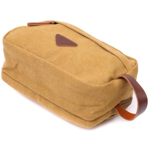 Сумка Vintage На два відділення з текстилю Пісочна (22232)