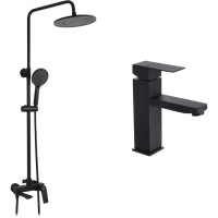 Душовий гарнітур Kroner Graz-SCH063 + змішувач Edelstahl Kubus-SCH010 (CVS30220)