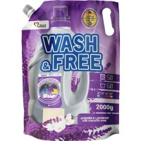 Гель для прання Wash&Free Жасмин та Лаванда з Марсельським милом Дой-пак 2 кг (4823128001430)