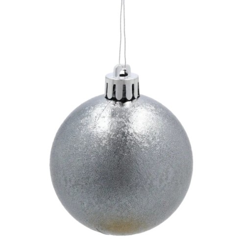 Ялинкова іграшка Chomik пластикові кульки 24 шт, 6 см, мікс кольорів (5900779899988)