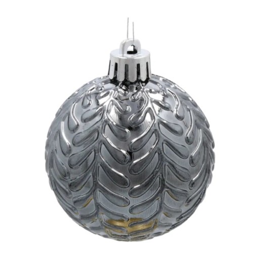 Ялинкова іграшка Chomik пластикові кульки 24 шт, 6 см, мікс кольорів (5900779899988)