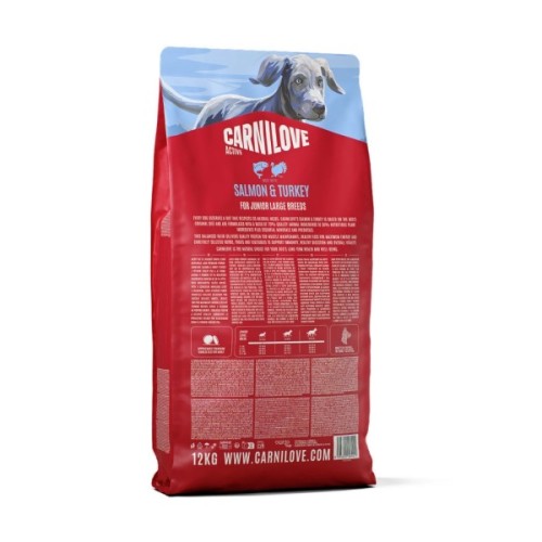 Сухий корм для собак Carnilove Active Salmon & Turkey Junior Large Breed 12 кг (8595602581412)
