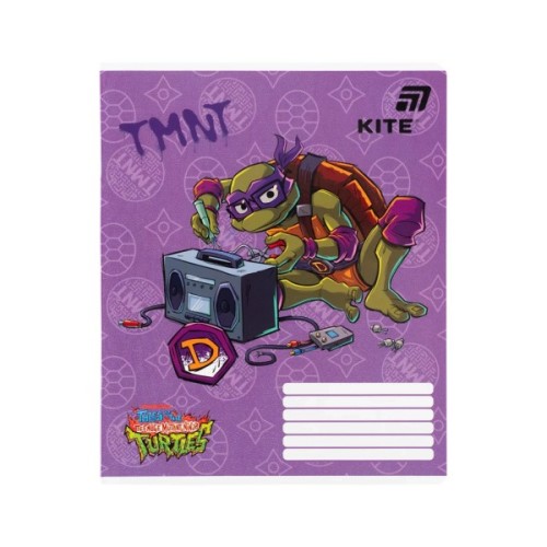 Зошит Kite Ninjia Turtles, 18 аркушів, клітинка (NT26-236)
