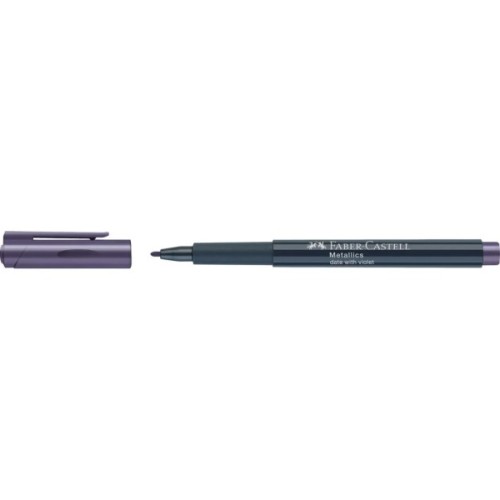 Маркер Faber-Castell металік для декору Metallics Marker Date with violet, M (1,5 мм), колір фіолетовий (32020)