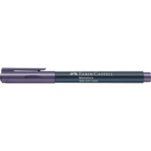 Маркер Faber-Castell металік для декору Metallics Marker Date with violet, M (1,5 мм), колір фіолетовий (32020)