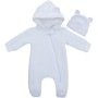 Комбінезон дитячий HAPPY TOT на блискавці з вушками (878-56-cream)