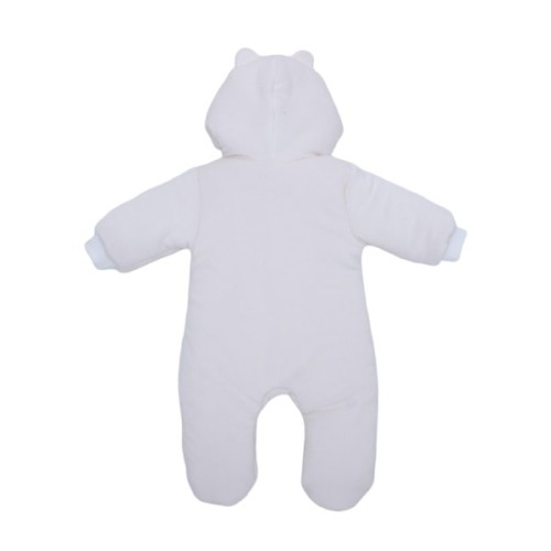 Комбінезон дитячий HAPPY TOT на блискавці з вушками (878-56-cream)