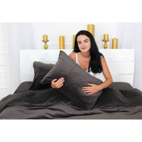 Постільна білизна MirSon Велюр Winter Frost 28-0003 Brown Velvet Двоспальний (2200003993660)
