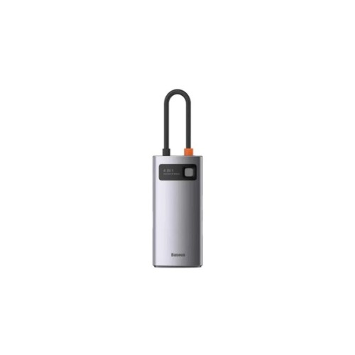 Концентратор Baseus USB-C 4-in-1 3xUSB 3.0 + RJ45 1000Mbps gray (WKWG070113)