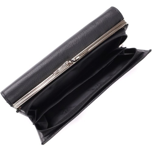 Гаманець ST Leather З натуральної шкіри Чорний (23112)