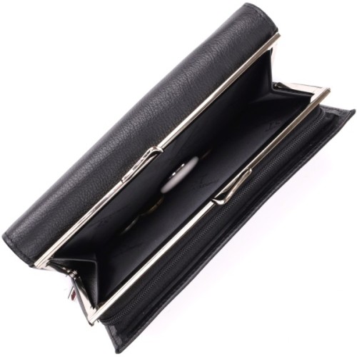 Гаманець ST Leather З натуральної шкіри Чорний (23112)