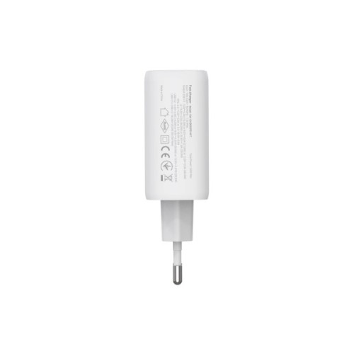 Зарядний пристрій ColorWay GaN Mini 50W PD Port PPS USB (Type-C PD 30W + Type-C PD 20W) white (CW-CHS050PD-WT)