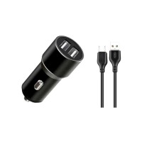 Зарядний пристрій XO 1xUSB + cable USB to Micro 5P TZ09 black (6920680873487)