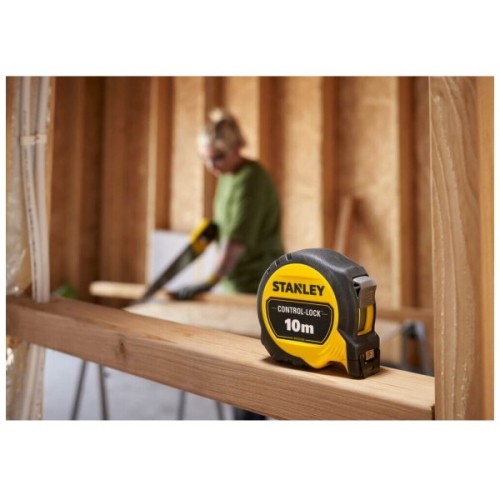 Рулетка Stanley CONTROCONTROL-LOCK 10мх25мм двостороння шкалаL-LOCK 10мх25мм, двосотроння шкала (STHT37233-0)