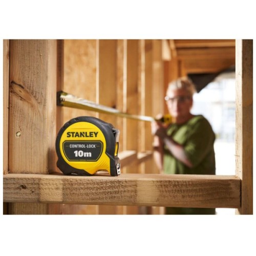 Рулетка Stanley CONTROCONTROL-LOCK 10мх25мм двостороння шкалаL-LOCK 10мх25мм, двосотроння шкала (STHT37233-0)