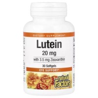 Антиоксидант Natural Factors Лютеїн 20 мг, Lutein, 30 желатинових капсул (NFS-01031)