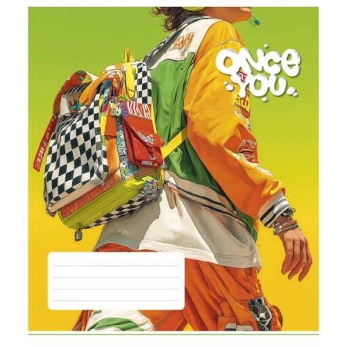 Зошит Школярик Once You 48 аркушів лінія (048-3604L)
