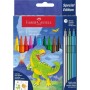 Фломастери Faber-Castell Динозавр 10 кольорів + 3 металика + наклейки у картонній коробці (32962)