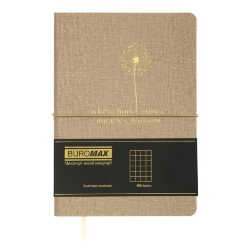 Книга записна Buromax Nice 96 аркушів А5 у клітинку бежевий (BM.295115-28)