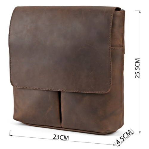 Сумка Shvigel З вінтажної шкіри Коричнева (00998)