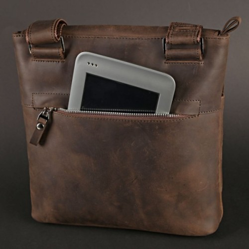 Сумка Shvigel З вінтажної шкіри Коричнева (00998)