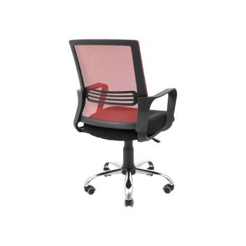 Офісне крісло Richman Джина Хром Піастра Сітка чорна + червона (ADD0003119)