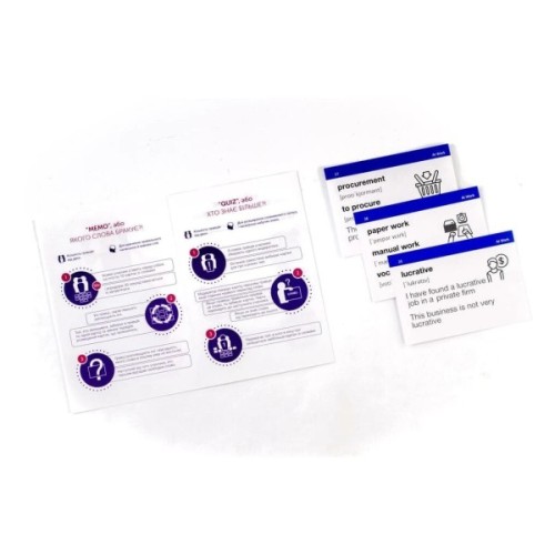 Навчальний набір English Student Картки для вивчення англійської мови Bussiness English, українська (41315776)