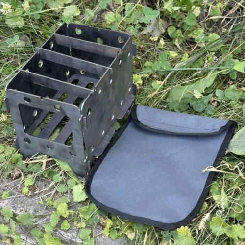 Піч-трісочниця Metalzavod 21.3х15х15см 2мм велика з чохлом (SHP-2LCH)