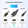Кабель мультимедійний HDMI M to HDMI micro M 1.0m 4K HD127 black Ugreen (30148)