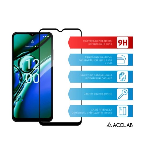 Скло захисне ACCLAB Full Glue ESD HMD ARC Black (1283126624049)