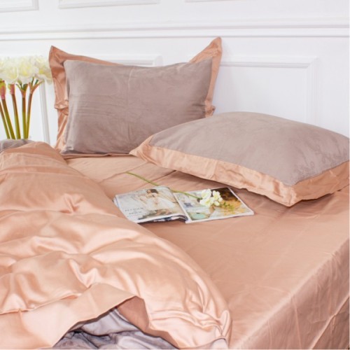 Постільна білизна MirSon Satin Жаккард Golden wheat 160х220 (2200005395509)