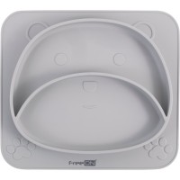 Тарілка дитяча FreeON Bear,силіконова, grey (39678)