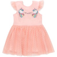 Плаття дитяче POP FASHION з фатиновою спідницею з однорогами (6831-128G-peach)