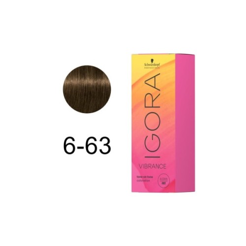 Фарба для волосся Schwarzkopf Professional Igora Vibrance 6-63 - Темно-русявий шоколадно-матовий (7702045153385)