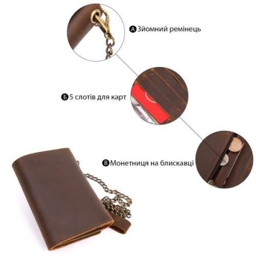Портмоне Vintage Коричневе (20439)