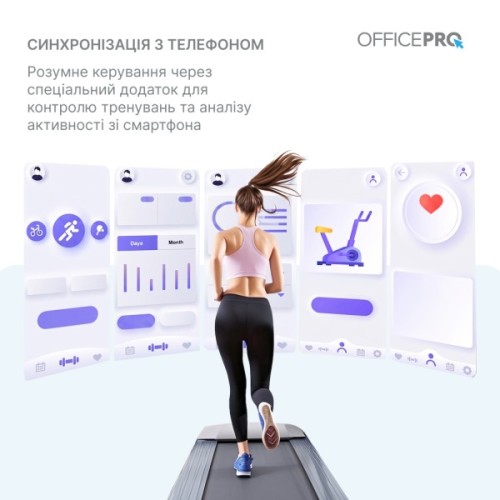 Бігова доріжка OfficePro TD091 2 HP 1-6 км/год 100 кг (TD091)